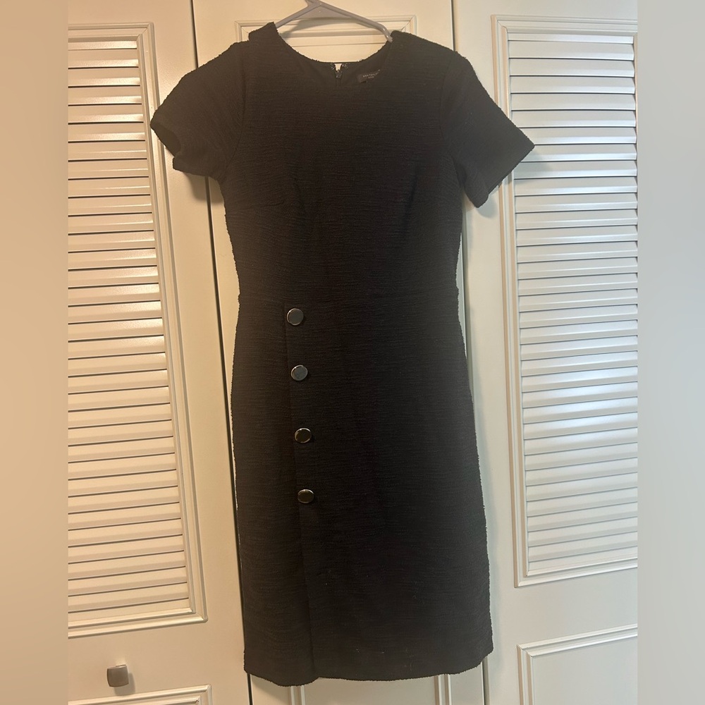 Elegant Black Button-Down Dress